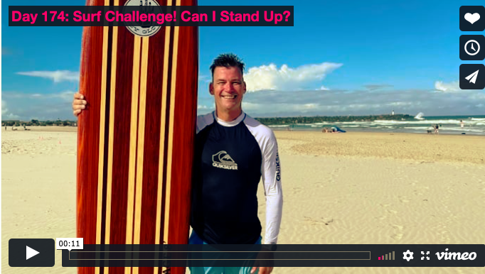 Day 174: Videos Of M2 Judgement Day Challenges – Surf, Run, Swim, Chin Ups & Pull Ups!